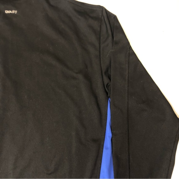 Diadora Track Pullover Half zip Womens Siz Xl Black & Blue - Picture 16 of 16
